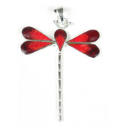Red Jasper Dragonfly Pendant - Artisana