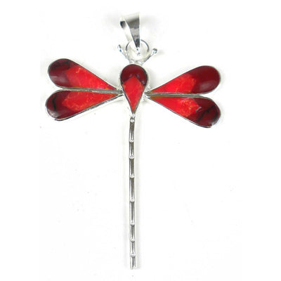 Red Jasper Dragonfly Pendant - Artisana