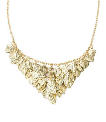 Falling Leaves Necklace - Gold - Matr Boomie (Jewelry)