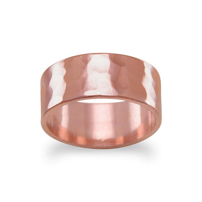 8mm Solid Copper Hammered Ring