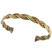 Copper and Brass Cuff Bracelet: Healing Genie - DZI (J)