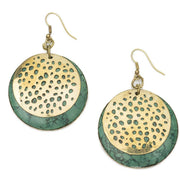 Tara Stone Medallion Earrings - Green - Matr Boomie (Jewelry)